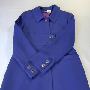 Rina Rossi 8823-20 Women's Purple Blue Dress Casual Blazer Coat Size 4 USA Made